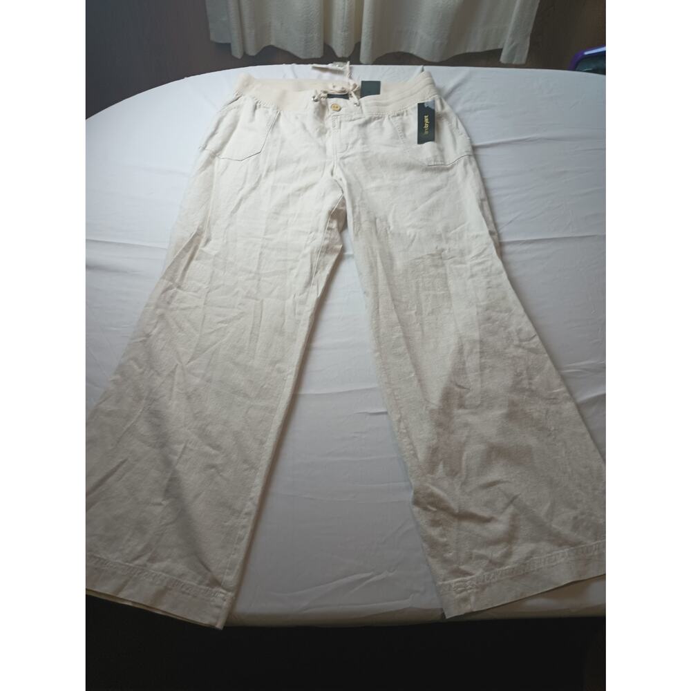 Lane Bryant Cream Straight Leg Pants